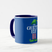 Chatty Elf Matching Family Group Weihnachts-Party Tasse (Vorderseite Links)