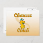 Chaucer Chick Postkarte (Vorne/Hinten)