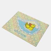 Chaucer der Gummi Duck Doormat Fußmatte (Schrägansicht)
