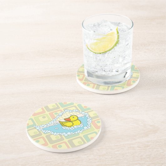 Chaucer der Rubber Duck Sandstone Untersetzer (Seite)