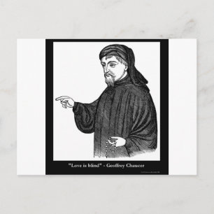 Chaucer Liebe ist Blindes Zitat T-Shirts Geschenke Postkarte