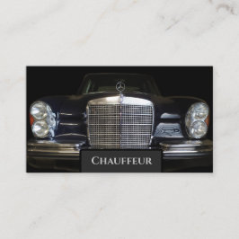 Chauffeur-Adel Mercedes Benz Oldtimer-Fahrer Visitenkarte