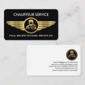 Chauffeur auf Gold Wings Visitenkarte (Vorne/Hinten)