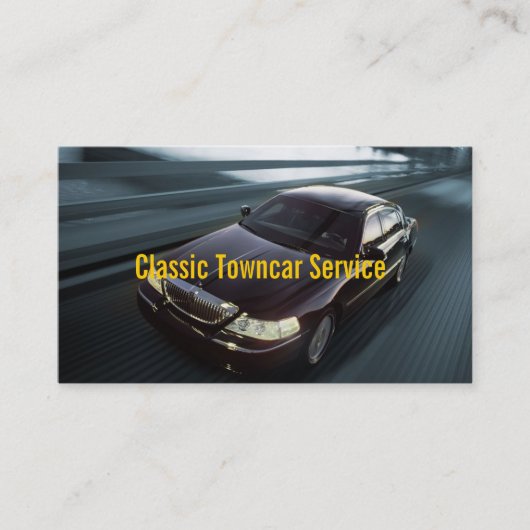 Chauffeur-Autofahrergeschäft Visitenkarte (Vorderseite)