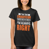 Chauffeur Carpooler Professional Driver Private Ca T-Shirt (Vorderseite)