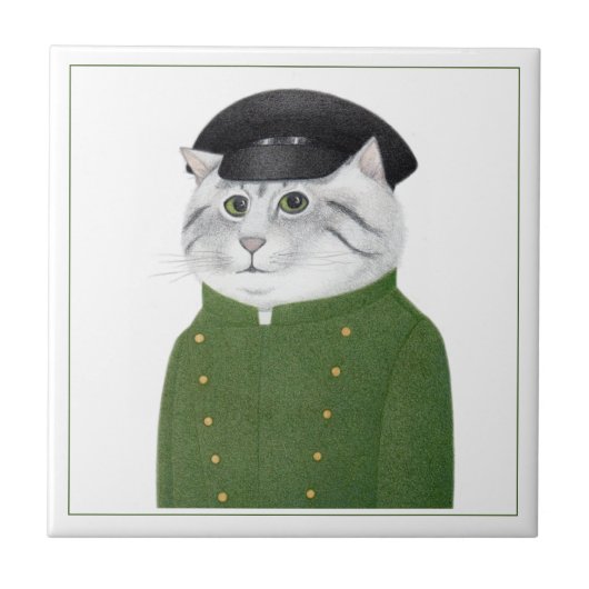 CHAUFFEUR CAT 4.25" Square Keramik Tile Fliese (Vorderseite)