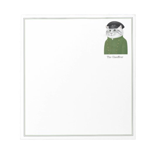 CHAUFFEUR CAT 5.5x6 Notepad Notizblock (Vorderseite)