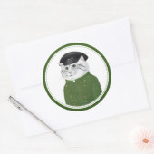 CHAUFFEUR CAT Große Round Stickers (Umschlag)