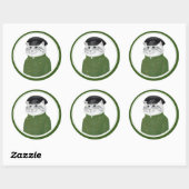 CHAUFFEUR CAT Große Round Stickers (Blatt)