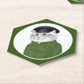 CHAUFFEUR CAT Pointy Hexagon Paper Untersetzer (angewinkelt)
