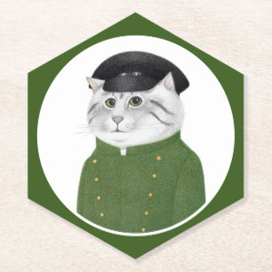 CHAUFFEUR CAT Pointy Hexagon Paper Untersetzer