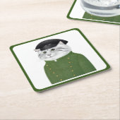 CHAUFFEUR CAT Square Paper Untersetzer (angewinkelt)