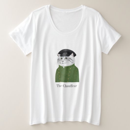 CHAUFFEUR CAT Women's Plus Size T - Shirt (Design vorne)