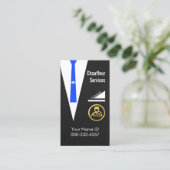 Chauffeur Coat Jacket Driving Limo Visitenkarte (Stehend Vorderseite)