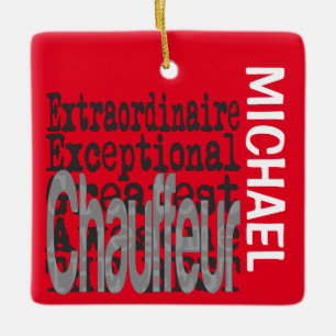Chauffeur Extraordinaire CUSTOM Keramikornament