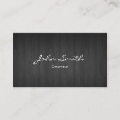 Chauffeur Fahrer Elegant Dark Wood Visitenkarte (Vorderseite)