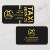 Chauffeur-Fahrer für die Gold Strips Lines Visitenkarte (Vorne/Hinten)