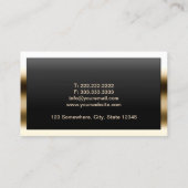 Chauffeur Fahrer Goldrand Visitenkarte (Rückseite)