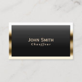 Chauffeur Fahrer Goldrand Visitenkarte (Vorderseite)