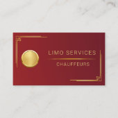 Chauffeur-Fahrer Royal Gold Border Visitenkarte (Vorderseite)