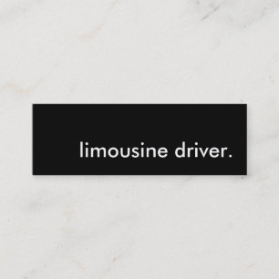 Chauffeur. Mini Visitenkarte