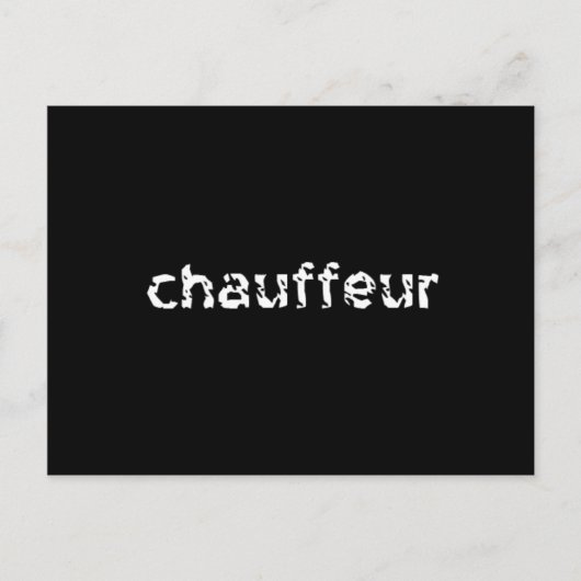 Chauffeur Postkarte (Vorderseite)