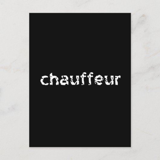 Chauffeur Postkarte (Vorderseite)