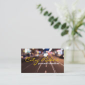 Chauffeur Taxi Fahrertransport Visitenkarte (Stehend Vorderseite)