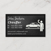 Chauffeur Taxifahrer Beruflich dunkel Visitenkarte (Vorderseite)
