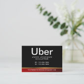 Chauffeur Taxifahrer Profi Schwarz QR-Code Visitenkarte (Stehend Vorderseite)