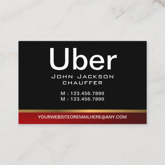 Chauffeur Taxifahrer Profi Schwarz QR-Code Visitenkarte (Vorderseite)