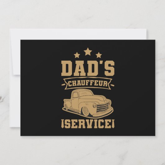 Chauffeur Vater Beruflicher Fahrer Vatertag Einladung (Vorderseite)