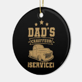 Chauffeur Vater Beruflicher Fahrer Vatertag Keramik Ornament (Links)