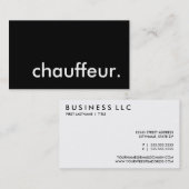 Chauffeur. Visitenkarte (Vorne/Hinten)