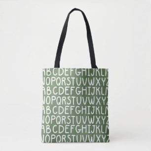 Chaulkoard-Alphabet drucken auf der ganzen Tasche