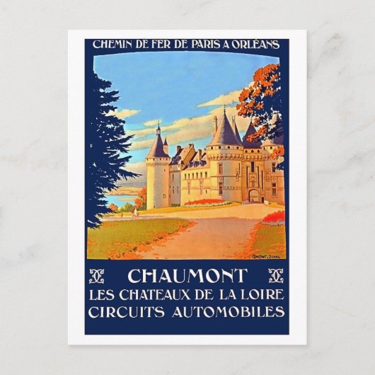 Chaumont, Chateu de la Loire, Frankreich, Vintage Postkarte (Vorderseite)