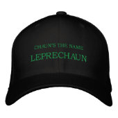 CHAUN IST DER NAME, LEPRECHAUN BESTICKTE KAPPE (Vorderseite)
