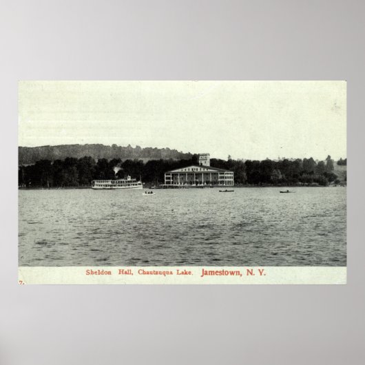 Chautauqua Lake, Jamestown NY 1909 Vintag Poster (Vorne)