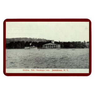 Chautauqua Lake, Jamestown NY 1909 Vintage Postcar Magnet