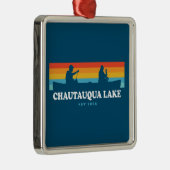 Chautauqua Lake New York Canoe Ornament Aus Metall (Rechts)