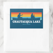 Chautauqua Lake New York Canoe Rechteckiger Aufkleber (Tasche)