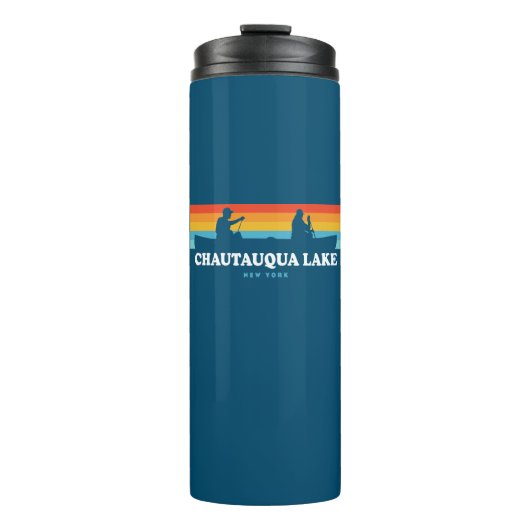 Chautauqua Lake New York Canoe Thermosbecher (Vorderseite)
