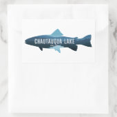 Chautauqua Lake New York Fisch Rechteckiger Aufkleber (Tasche)
