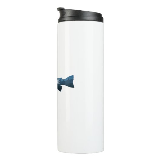Chautauqua Lake New York Fisch Thermosbecher (Nach rechts gedreht)