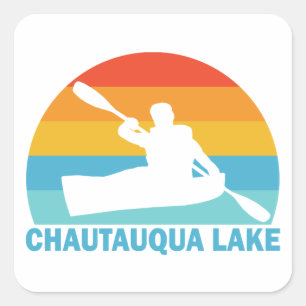 Chautauqua Lake New York Kayak Quadratischer Aufkleber