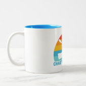 Chautauqua Lake New York Kayak Zweifarbige Tasse (Links)