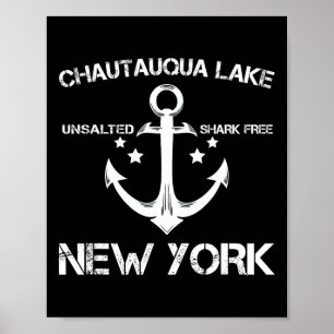 Chautauqua Lake New York Lustiges Angeln Camping S Poster