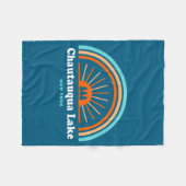 Chautauqua Lake New York Rainbow Fleecedecke (Vorderseite (Horizontal))