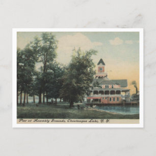 Chautauqua Lake NY Pier auf Assembly Grounds 1908 Postkarte