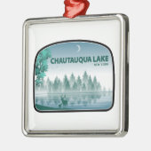 Chautauqua New York Deer Ornament Aus Metall (Links)